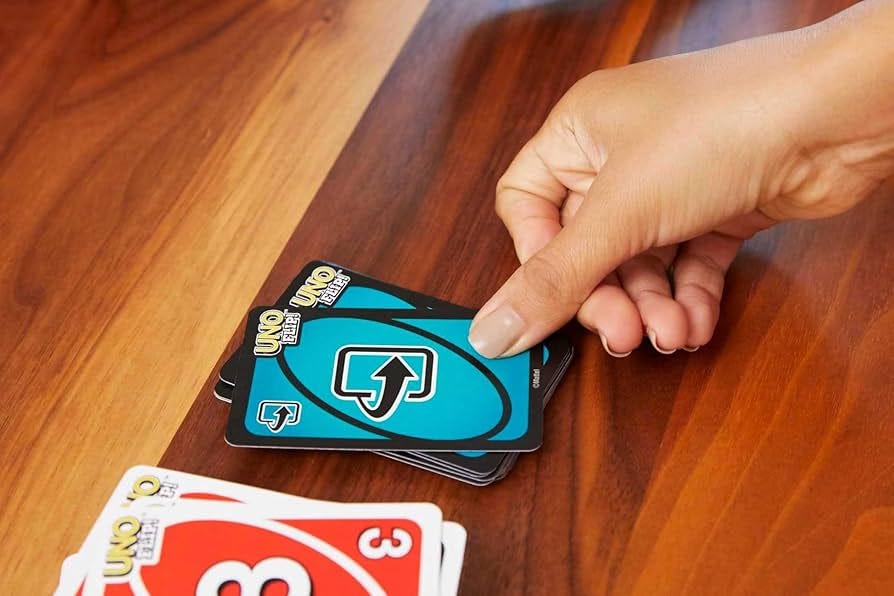 UNO Flip card game - the implement block flipped 180 degrees