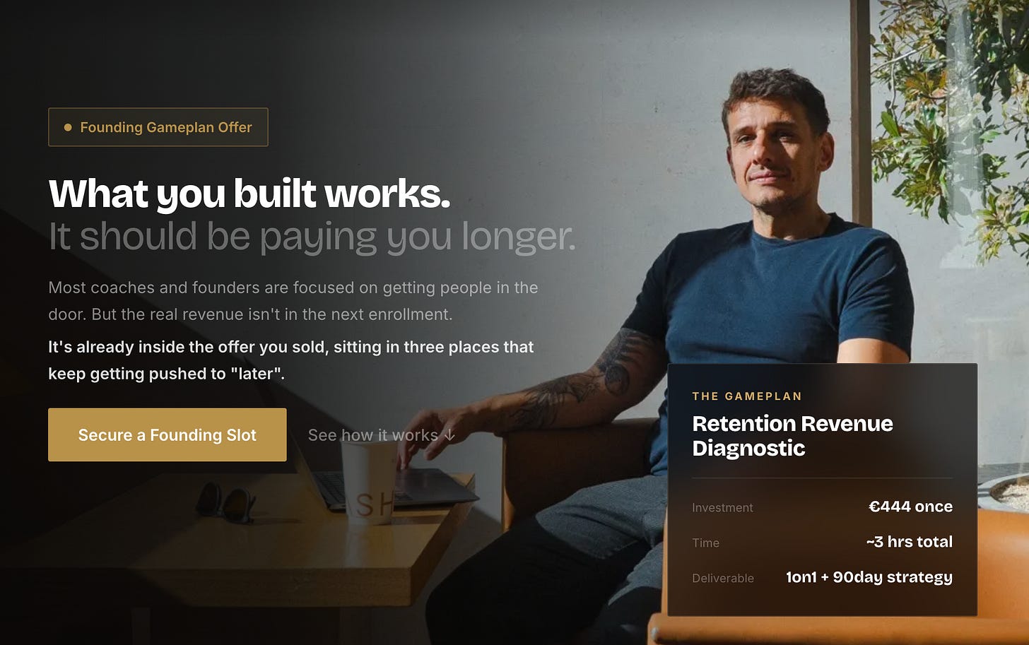 The Gameplan - 90-minute retention diagnostic across the three blocks