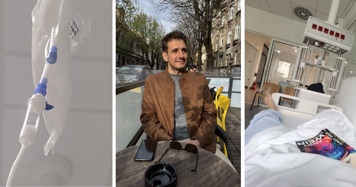 A meme about expectations versus reality of post-surgery clarity