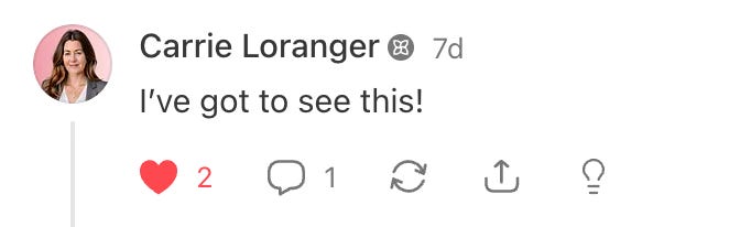 Reader comment from the community thread