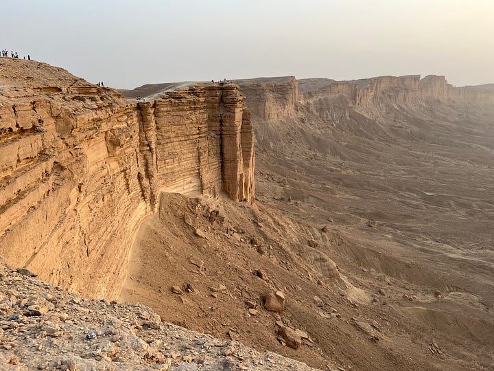 Wide desert landscape from the Edge of the World